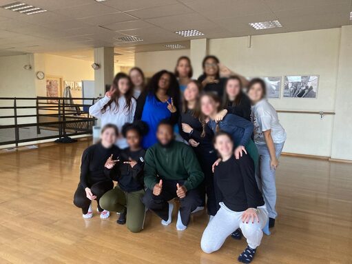 après l'atelier hip hop avec Jérôme Oussou